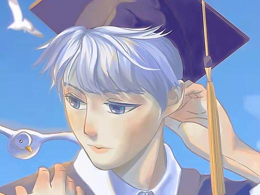 男孩与海鸥（个人主页-ZNTc3MDk3NjQ=） - 艺术插画 - 站酷设计师鸭不通原创素材 - 站酷ZCOOL