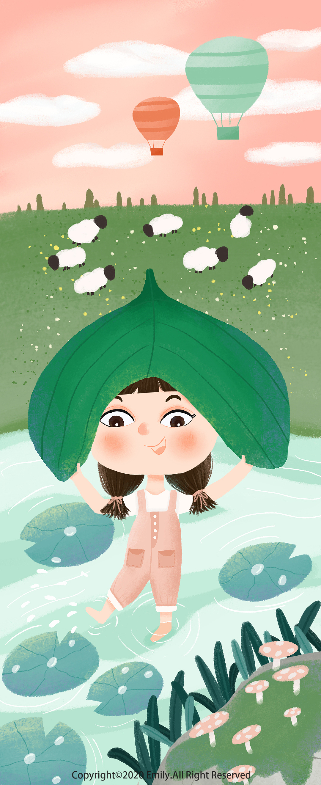 小女孩日常手机壁纸（图ZMjA5NDYwODI0） - 创作习作 - 站酷设计师Emily艾米粒儿原创素材 - 站酷ZCOOL