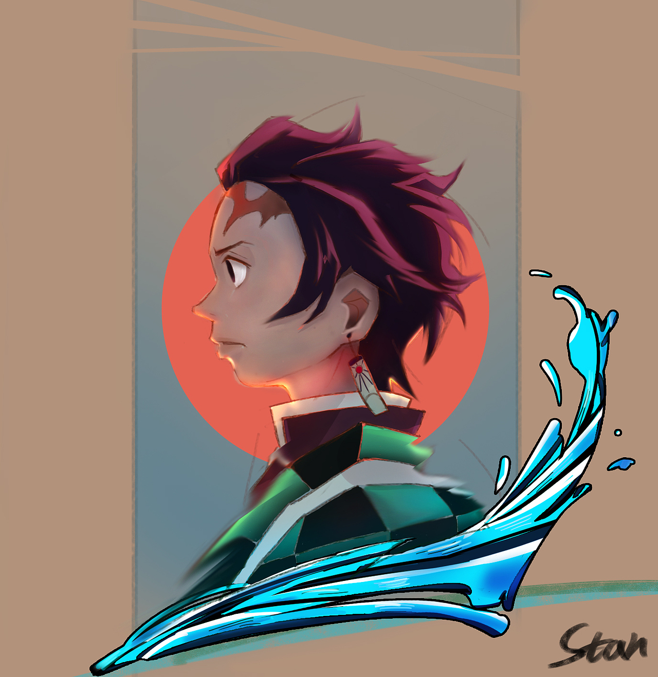 炭治郎|动漫|单幅漫画|z50359011_临摹作品-站酷(zcool)