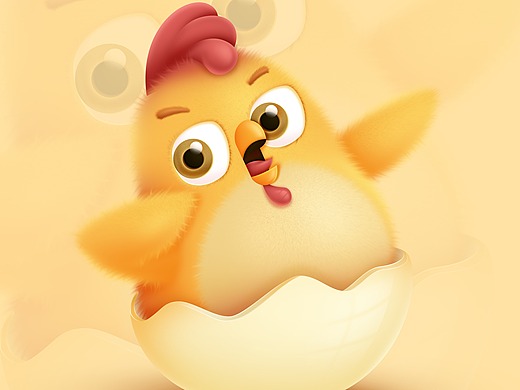 小鸡卡通吉祥物设计