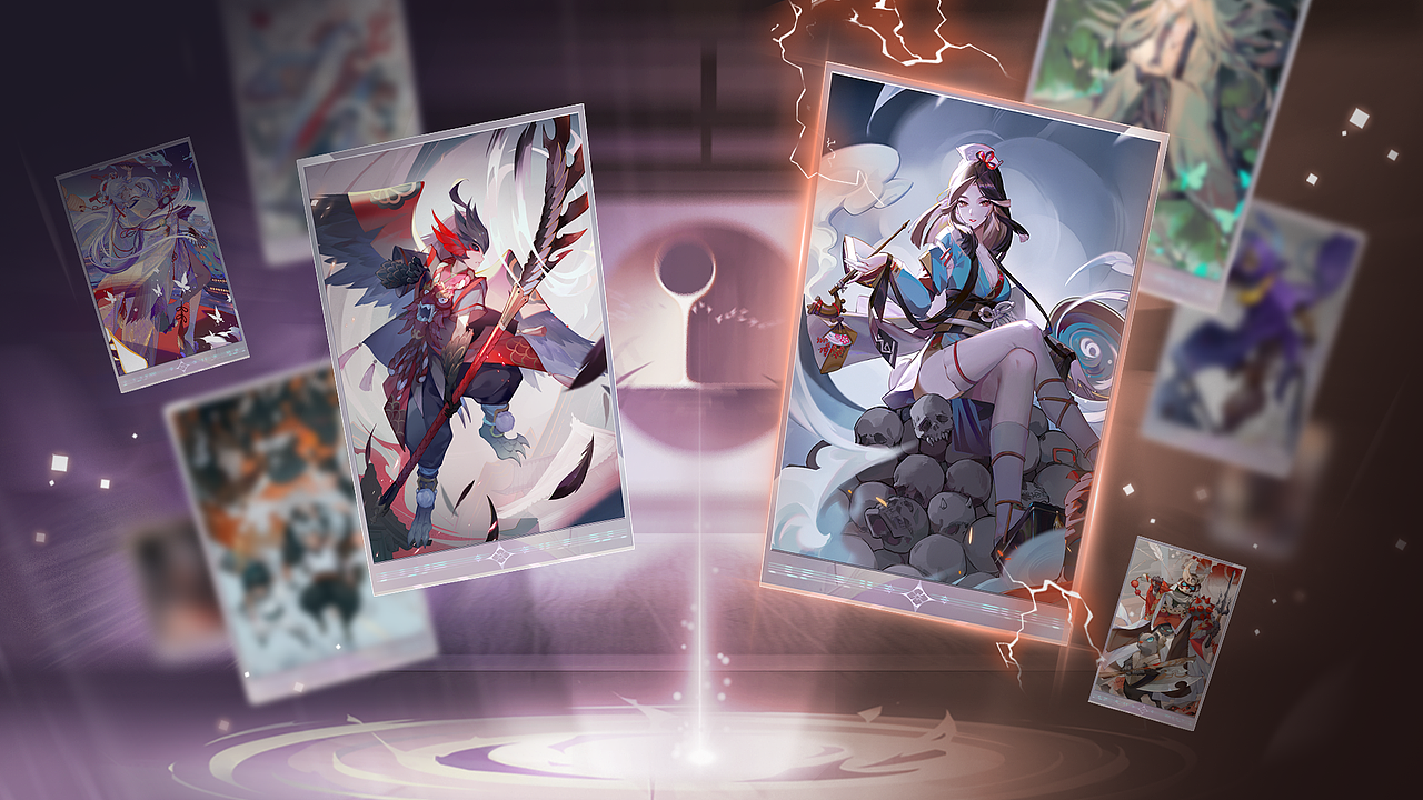 《阴阳师：百闻牌》主播对抗赛-片头及KV（图ZMjUyMDI4NzY0） - 海报 - 站酷设计师鸭雪原创素材 - 站酷ZCOOL