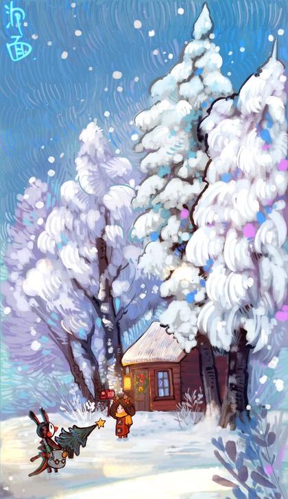 元素装饰风格插画