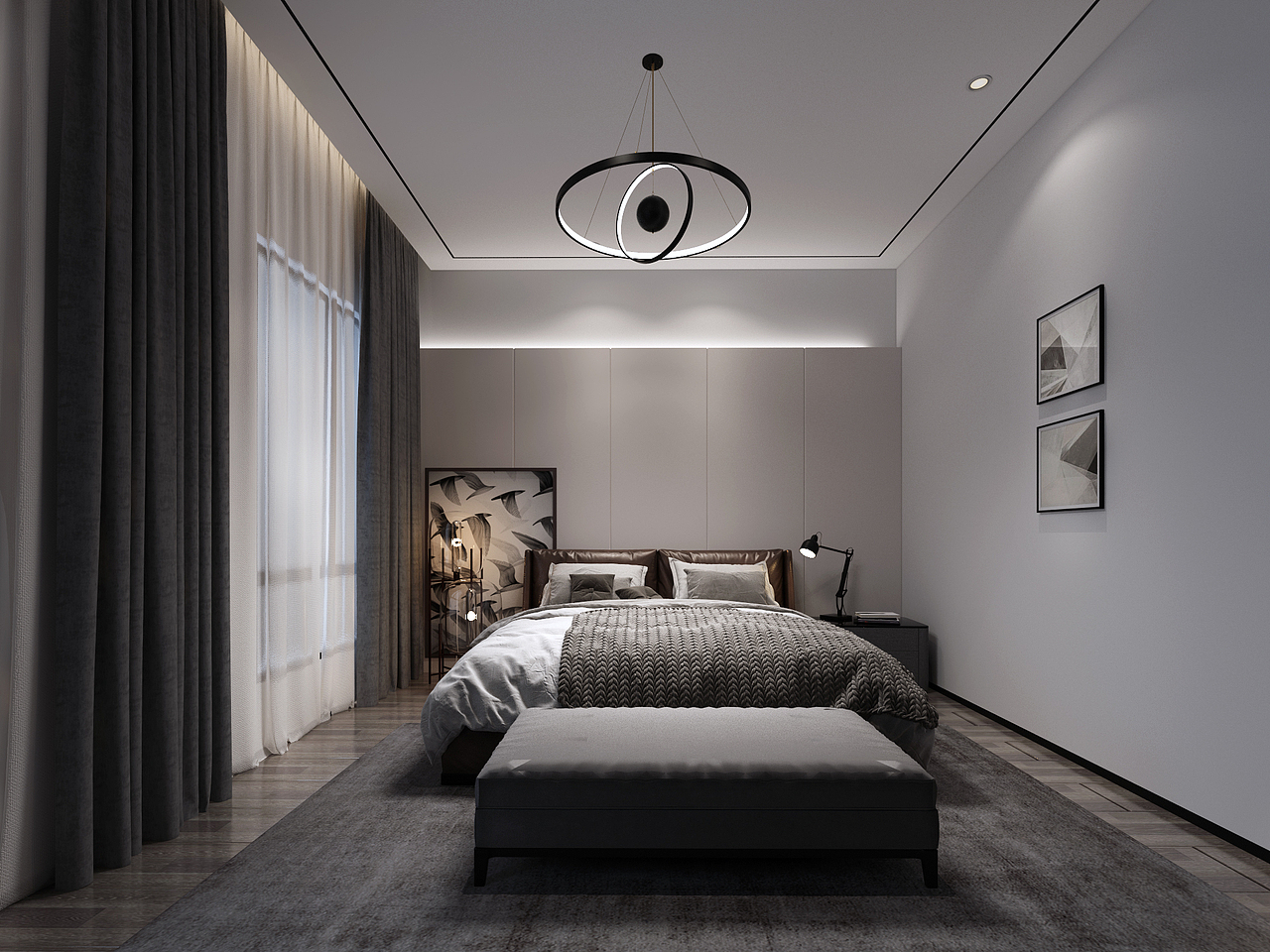 美式现代客餐厅卧室效果图（图ZMTIyMDgwODQ4） - 家装设计 - 站酷设计师马丁15955165412原创素材 - 站酷ZCOOL