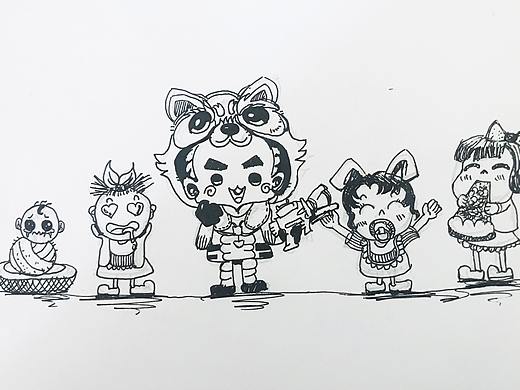 文化墙+墙画+插画
