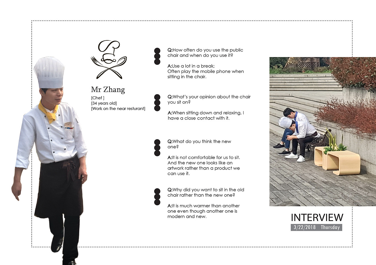 遛狗休息时的公共座椅