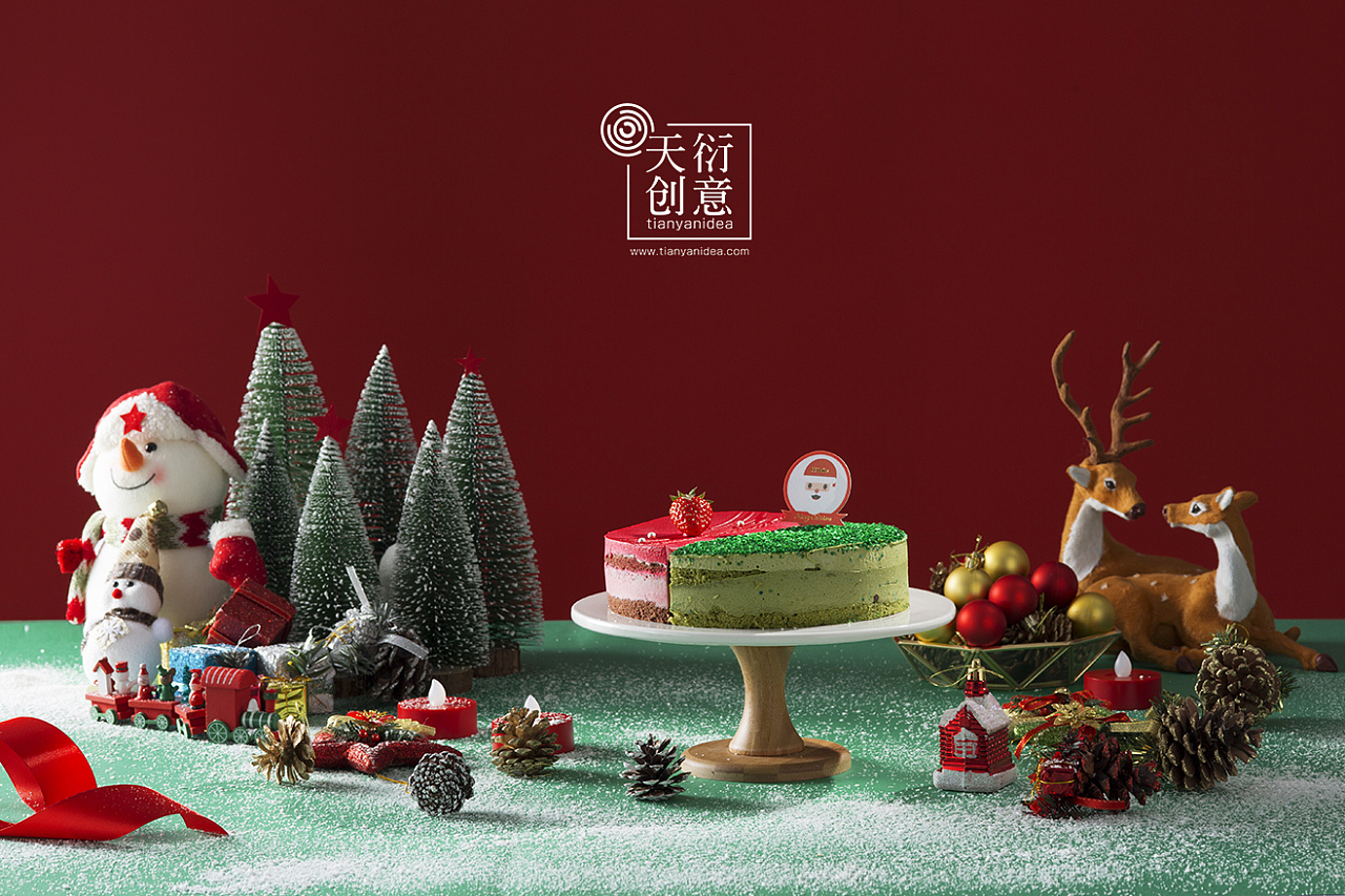 【圣诞节蛋糕】家庭版甜品小蛋糕，方法简单，好看又好吃_哔哩哔哩_bilibili