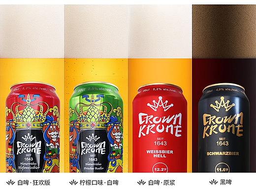 平面设计：啤酒海报-皇冠啤酒