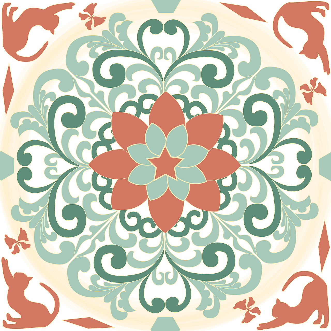 吉祥图案设计丝巾