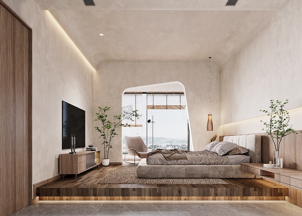 华侨城天澜美墅联排装修,侘寂风设计,天古装饰21周年庆