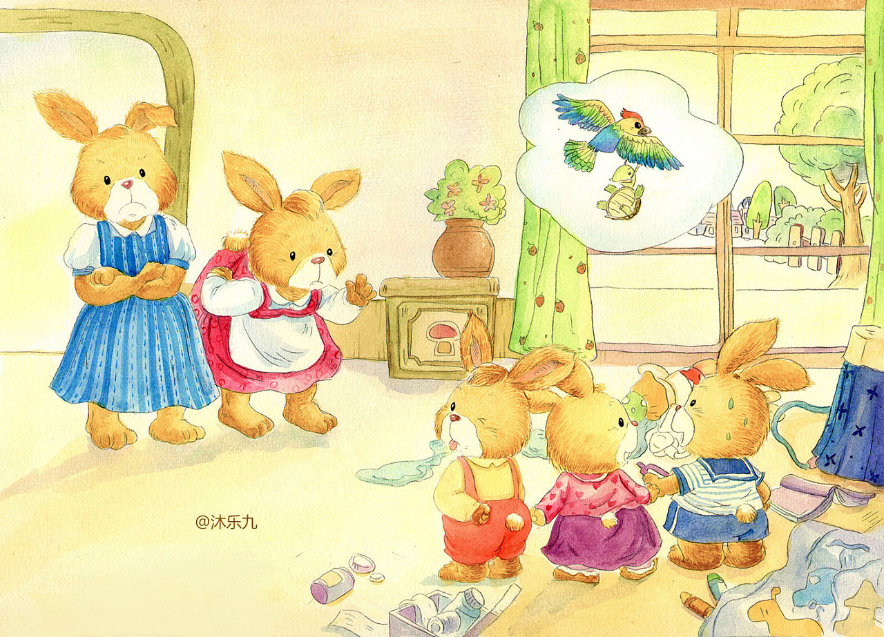 兔子一家人|Illustration|kids illustration|Zoe的小画园_Original作品-站酷ZCOOL