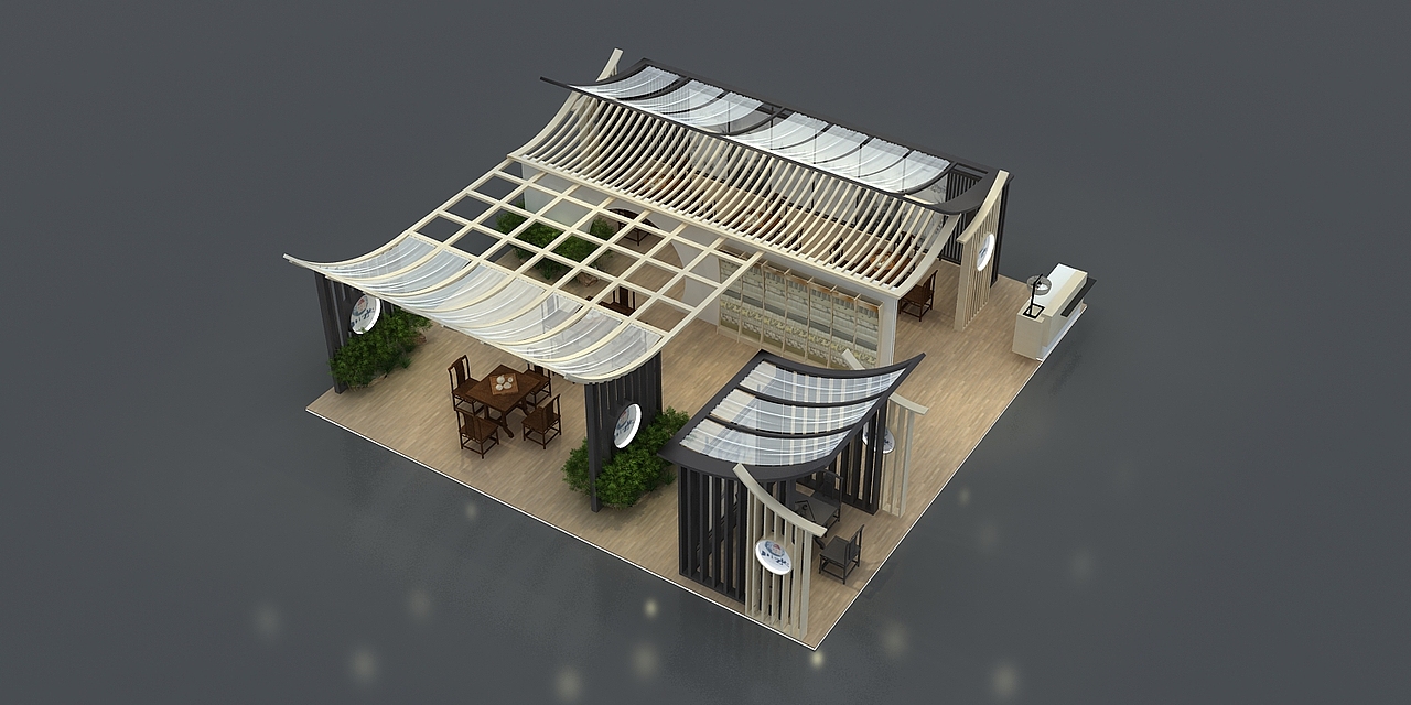 川水古风展 3D效果图设计（图ZMTkzNzMxODQw） - 其他三维 - 站酷设计师Bigggg原创素材 - 站酷ZCOOL