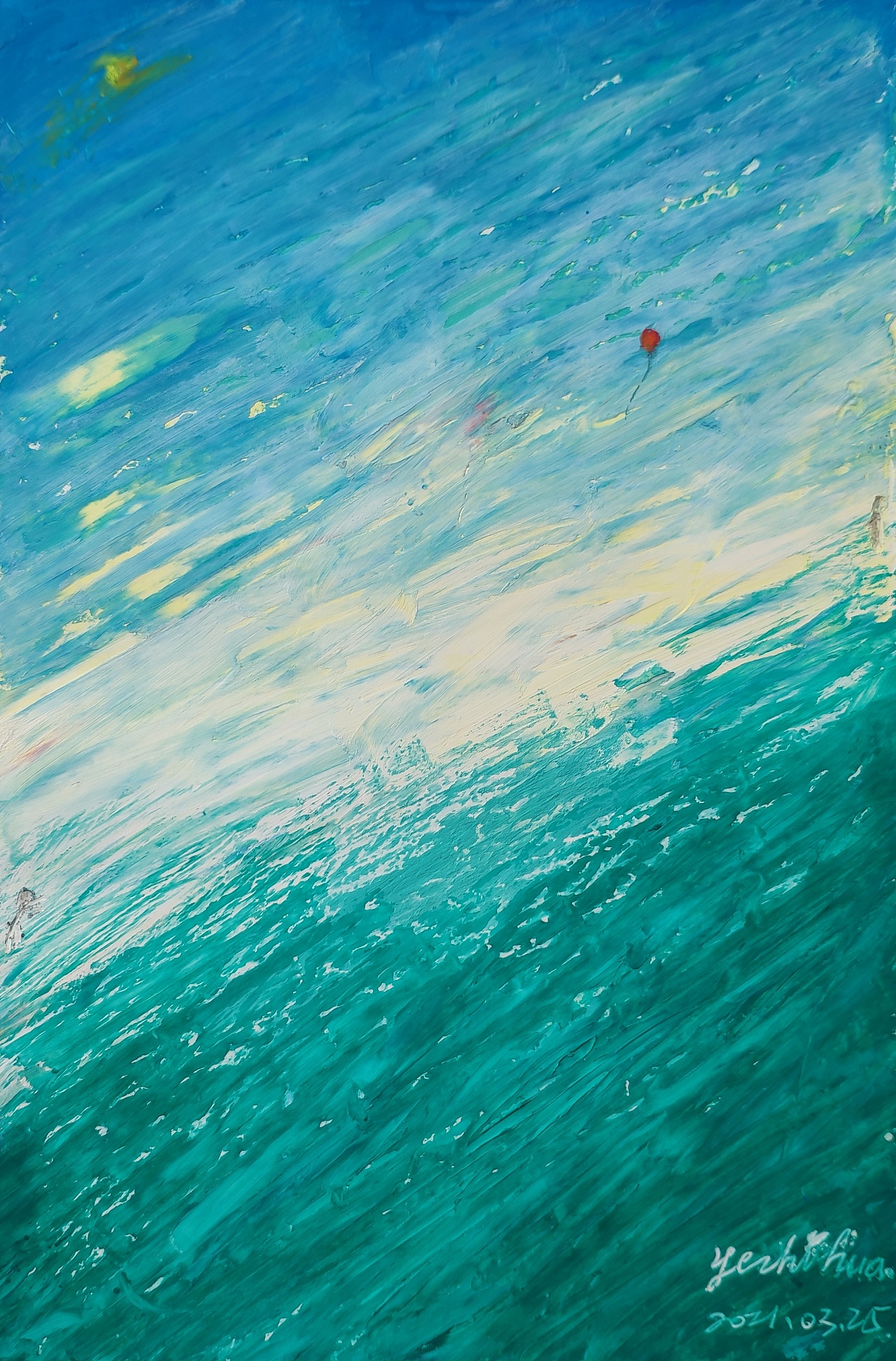 手绘重彩油画棒背景图