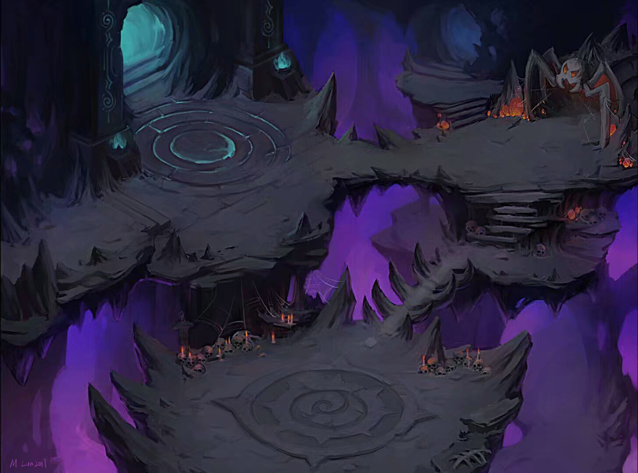 欧美风格地形规划设计,蜘蛛洞的场景地形