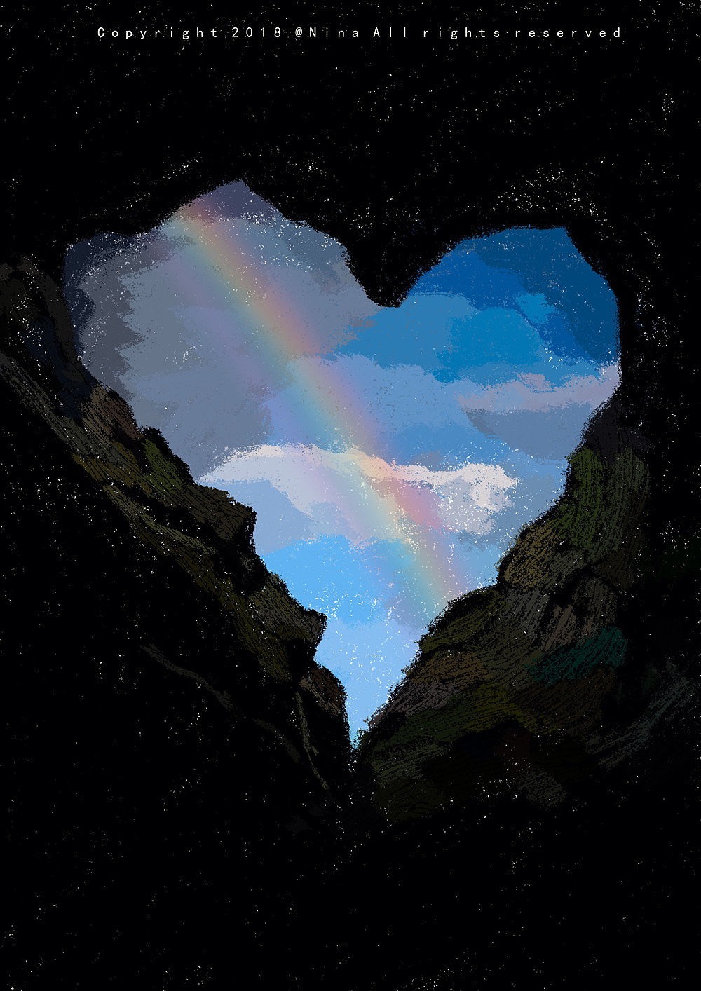 雨后彩虹（图ZMTM0MDYxNzcy） - 艺术插画 - 站酷设计师Joynii原创素材 - 站酷ZCOOL