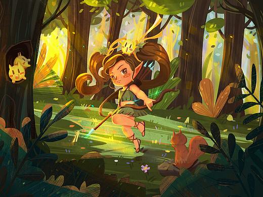 兒童插畫練習作品（個人主頁-ZNTMyOTE1MDQ=） - 兒童插畫 - 站酷設計師貓又又困了原創(chuàng)素材 - 站酷ZCOOL