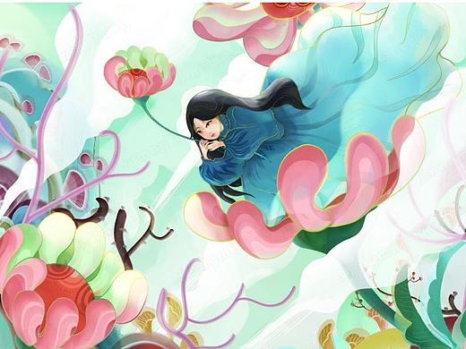 花與女孩（個人主頁-ZNTEyNzQ1ODA=） - 創(chuàng)作習(xí)作 - 站酷設(shè)計師Smaymay原創(chuàng)素材 - 站酷ZCOOL