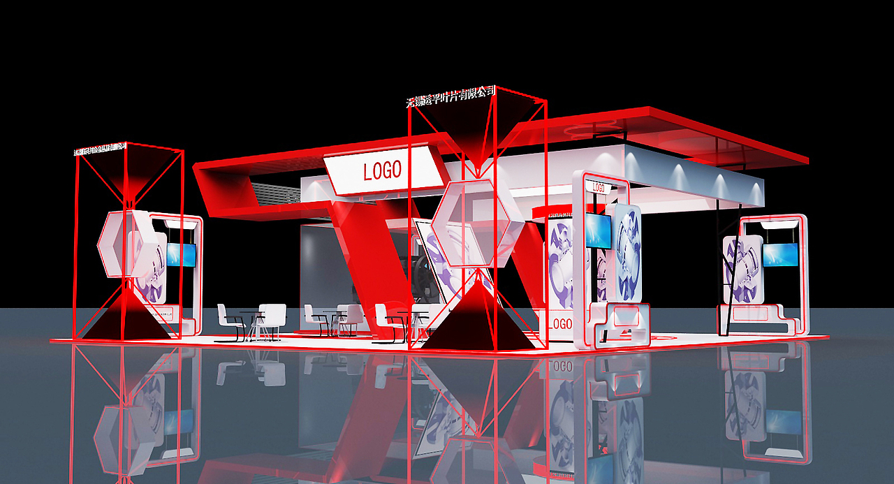 综合工业展位设计3D效果图（图ZMjMzNzEwNjc2） - 场景 - 站酷设计师3D设计师NG男原创素材 - 站酷ZCOOL