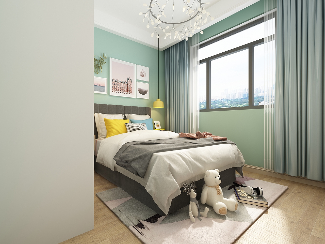 盘锦楚航装饰《林翠苑》109平现代风格装修效果图