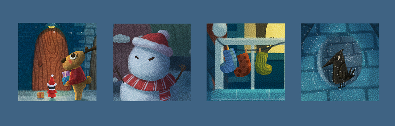 【“圣誕老人”】X【“小紅帽”】（圖ZMjM2ODY0NDM2） - 繪本 - 站酷設(shè)計(jì)師菜花妖妖原創(chuàng)素材 - 站酷ZCOOL