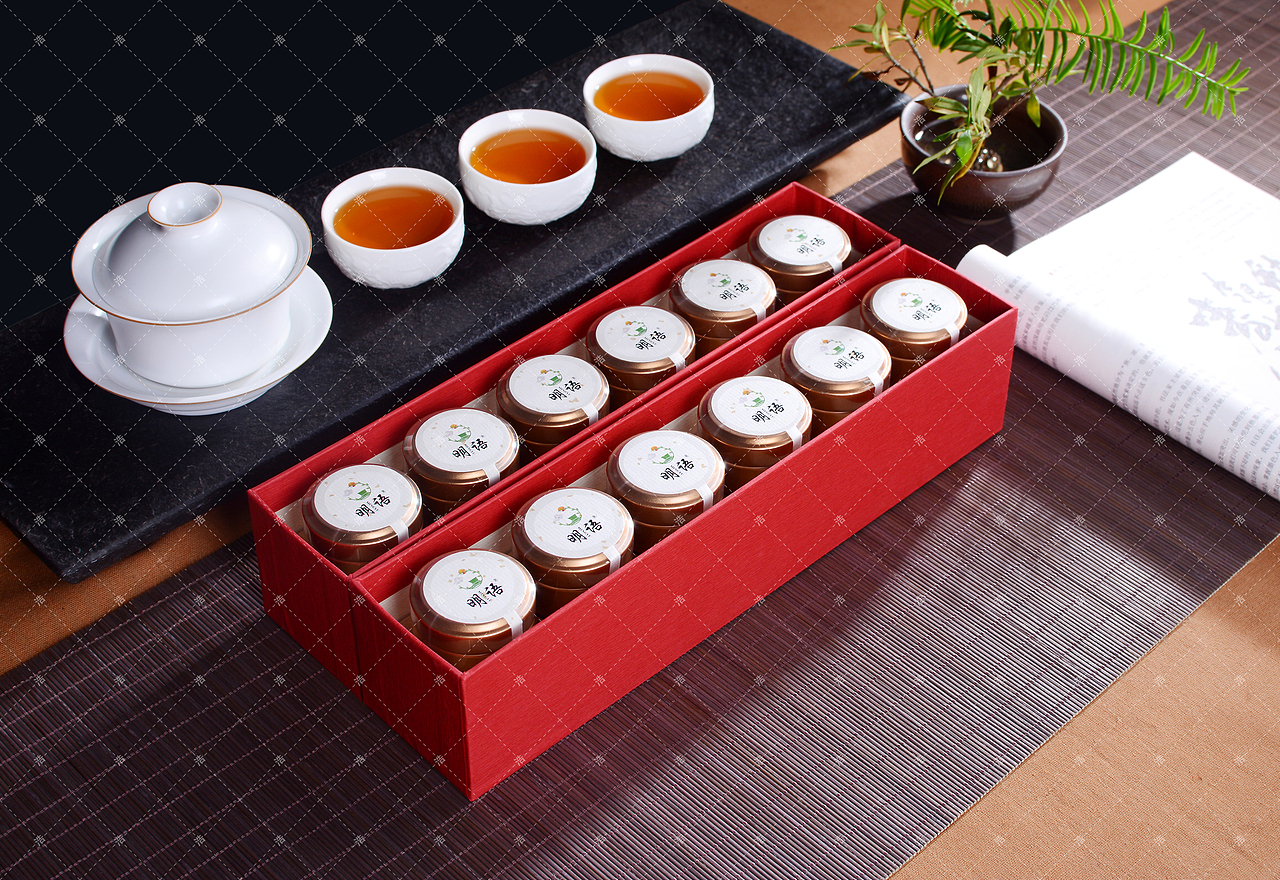 茶叶 红色礼盒小罐装正山小种（图ZMTU1Mzc3OTI0） - 产品摄影 - 站酷设计师最i晨晨原创素材 - 站酷ZCOOL