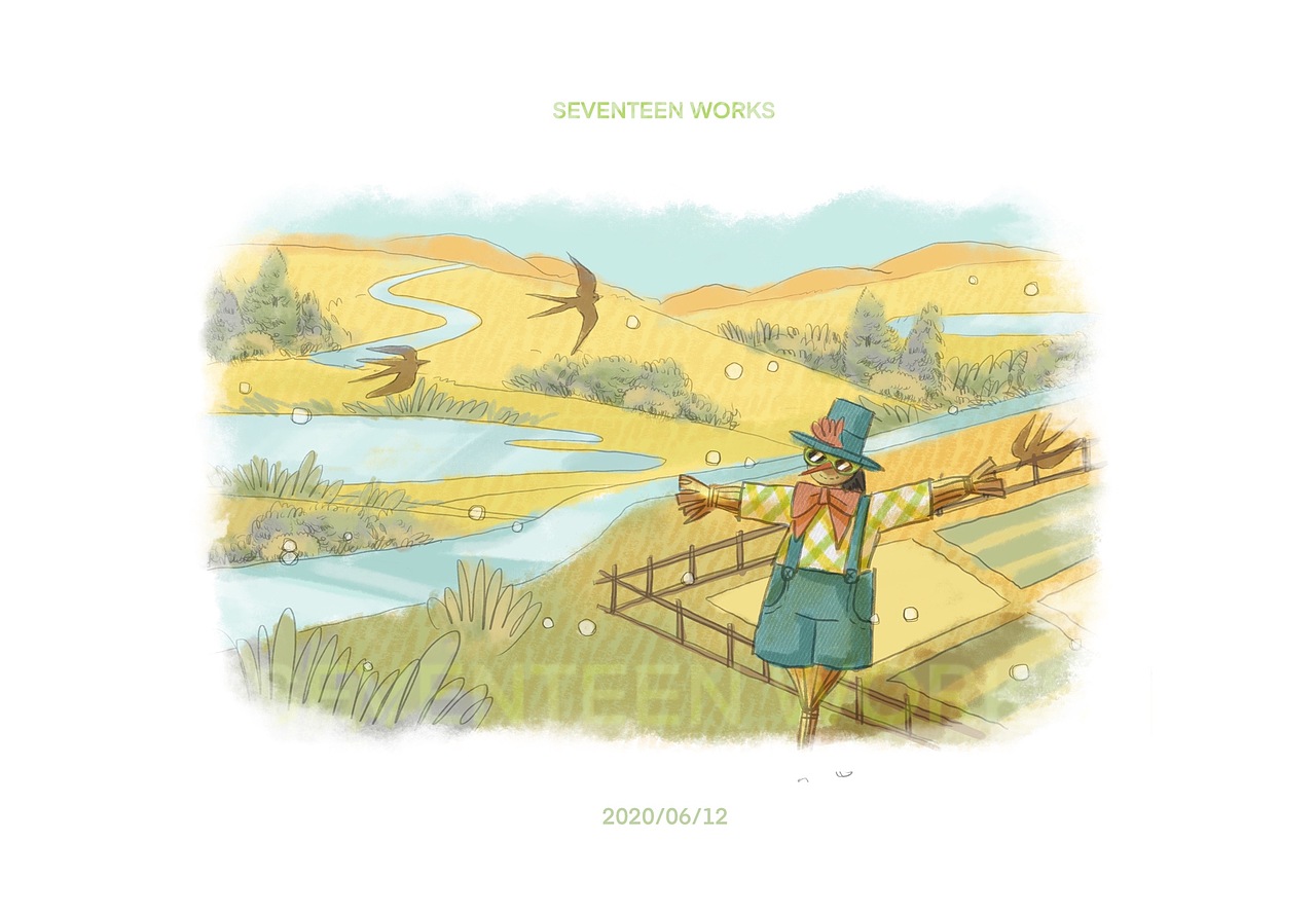 稻草人儿童绘本插画