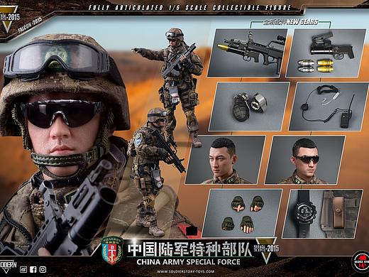  1/6中国陆军特种部队“猎鹰2015”珍藏可动人偶