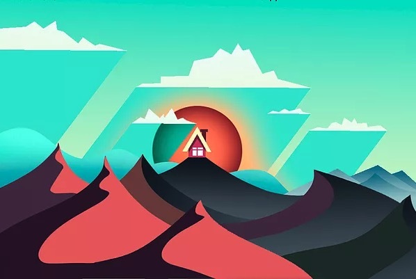 谷歌平面插画风