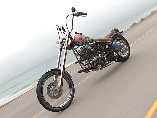 美国公路情怀：双凸轮摩托车（个人主页-ZNTA2MTgwNDQ=） - 机械/交通 - 站酷设计师失去的落梅尼原创素材 - 站酷ZCOOL