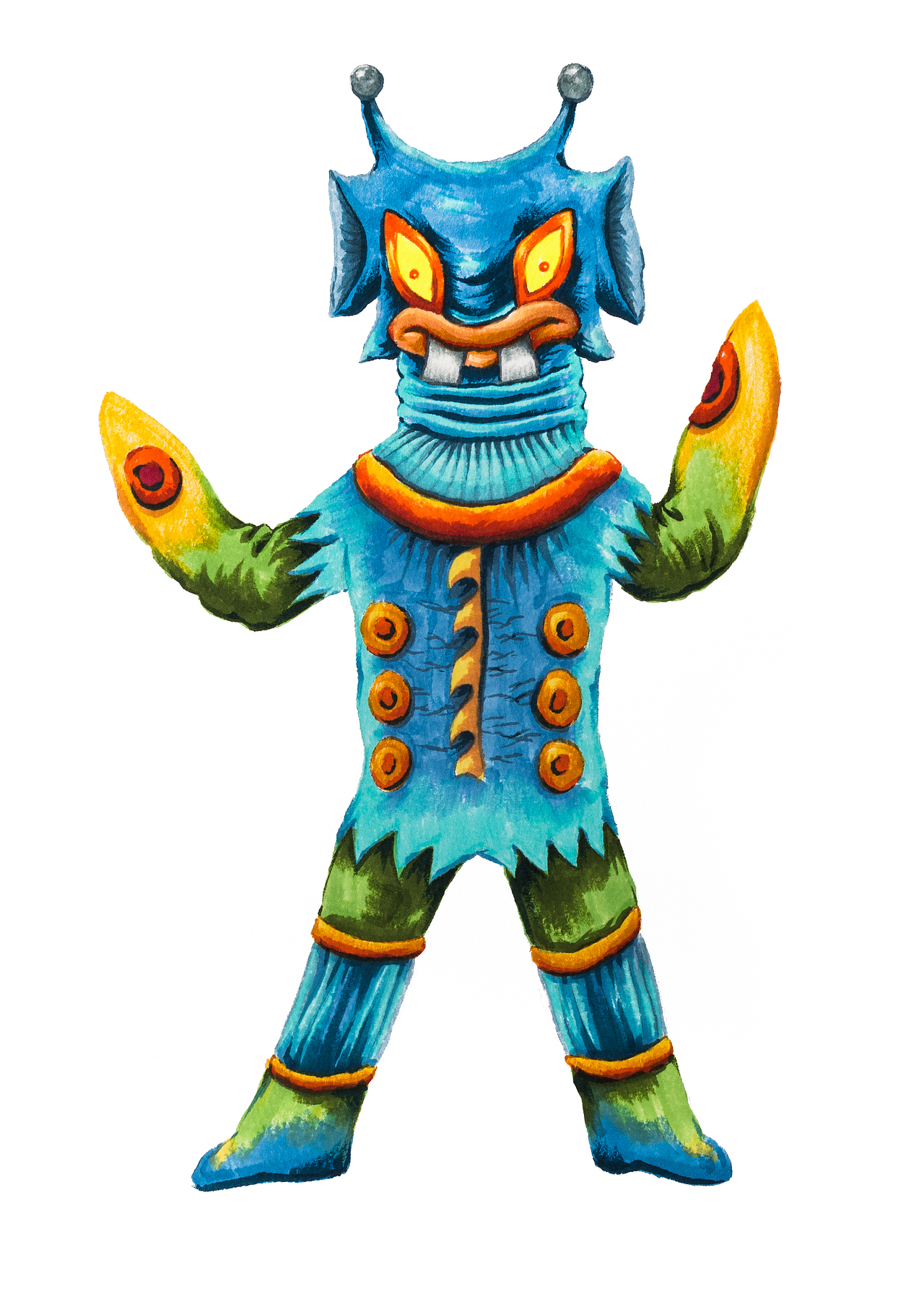 怪兽侵略计划昭和画报风格怪兽