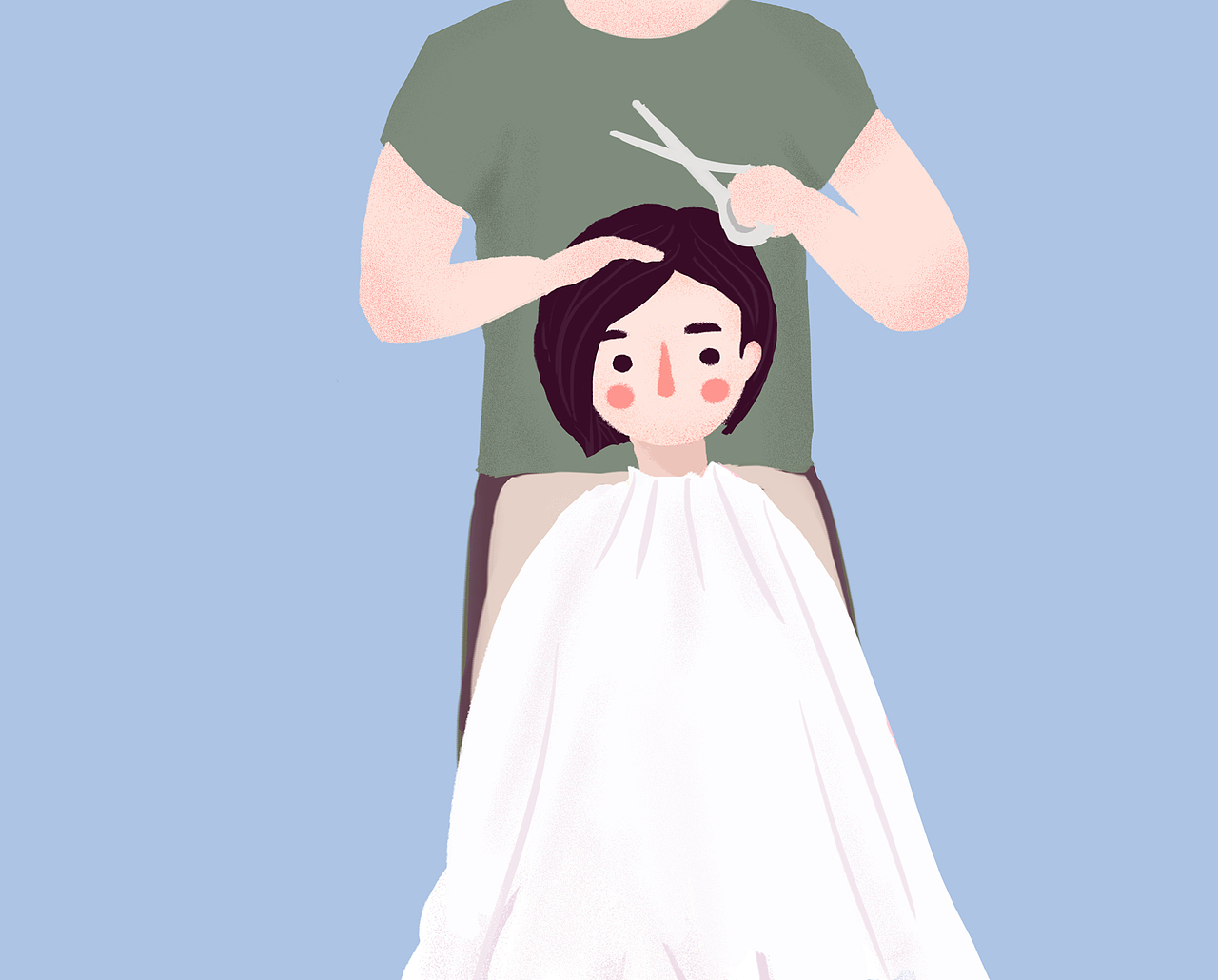 原创小漫画我剪了短发