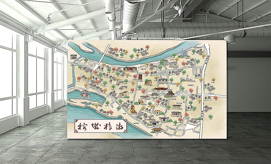 榕城古城手绘地图