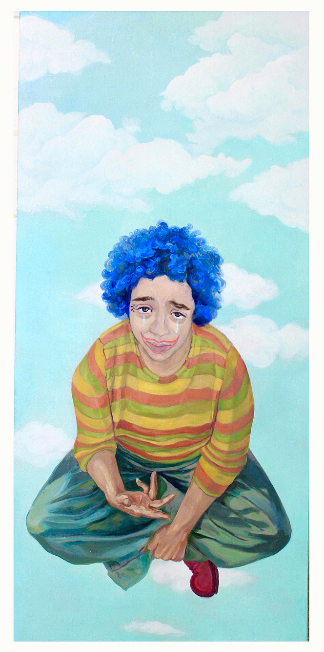 在比划着什么 我也不知道 抬起头来一瞬间表情似笑非笑高低眉拧在一起