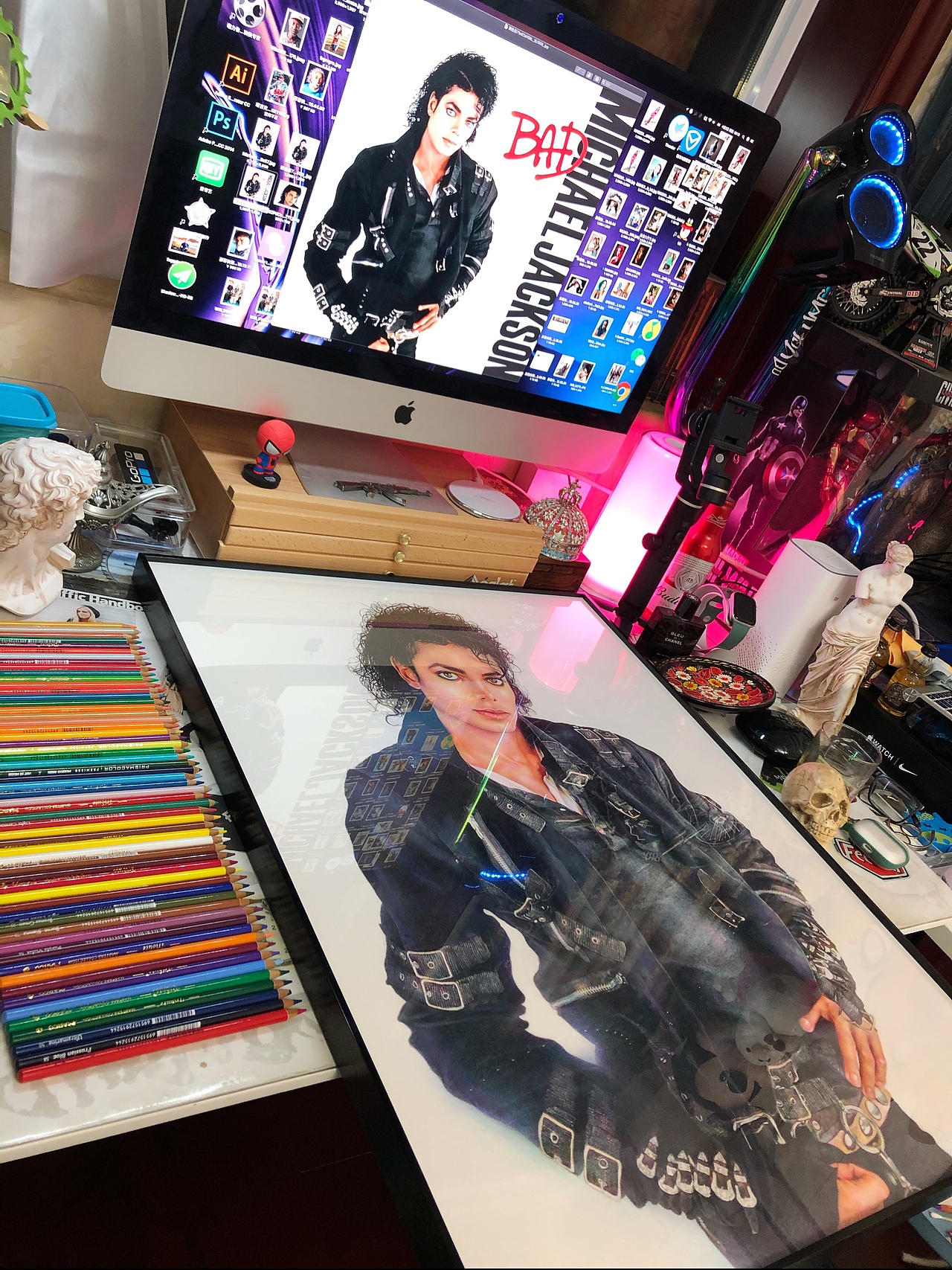 彩铅画迈克尔杰克逊（图ZMjE1ODM2MzY0） - 绘画 - 站酷设计师苗宁Malik原创素材 - 站酷ZCOOL