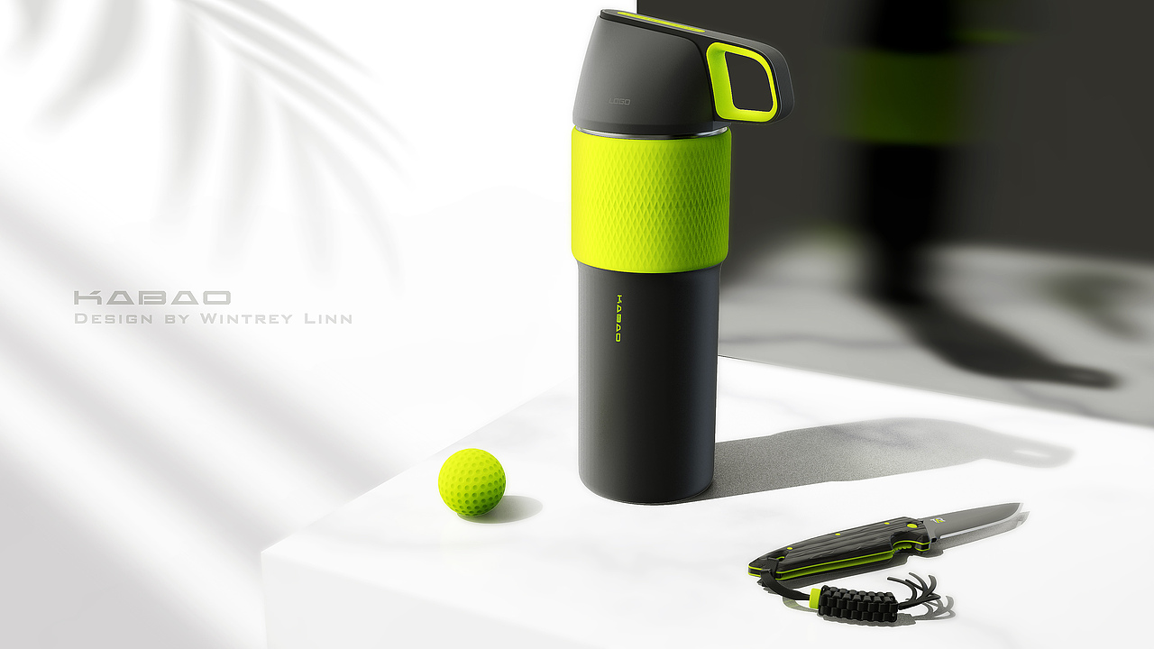 哈士奇设计作品 - 保温杯