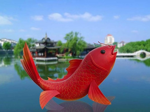 定制不锈钢鱼雕抽象金属鱼微景观水池园林景观雕塑摆件