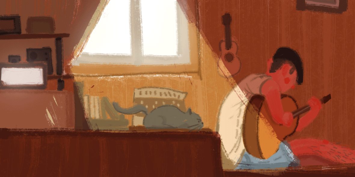 Guitar Player(Gif)（图ZNDkxNTc1NDA=） - 艺术插画 - 站酷设计师SeanChaika骐旭原创素材 - 站酷ZCOOL