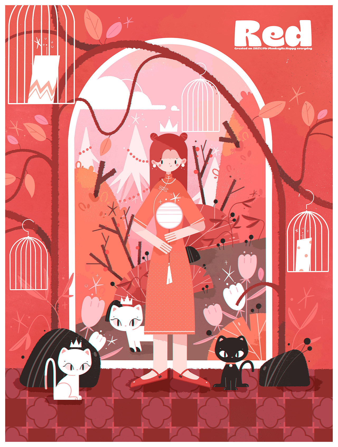 🌈彩虹女孩（图ZMjU4NDA4NDMy） - 商业插画 - 站酷设计师猴先生Hs原创素材 - 站酷ZCOOL