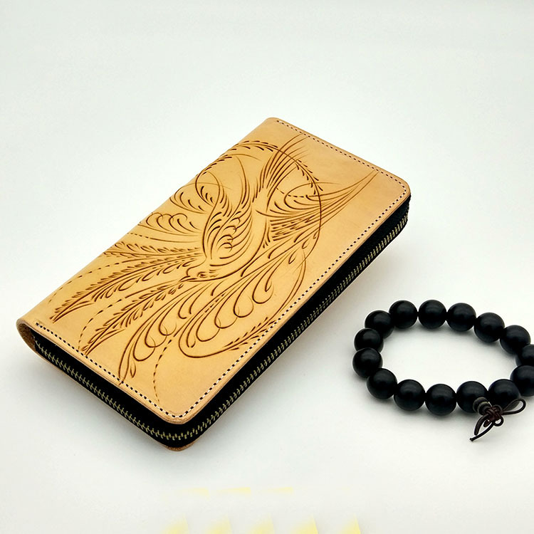 皮雕刀线图案钱包