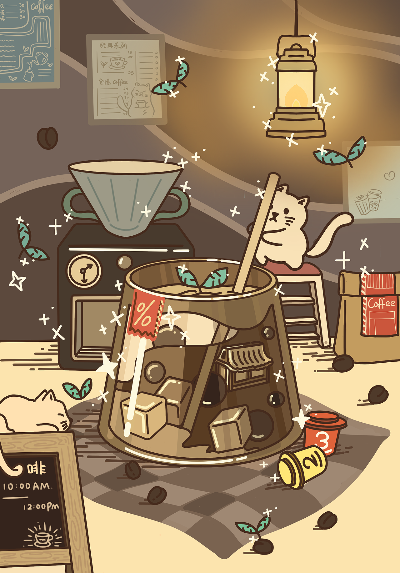 《猫猫的异想世界》（图ZMjg2ODgxNjMy） - 艺术插画 - 站酷设计师圣诞丸原创素材 - 站酷ZCOOL
