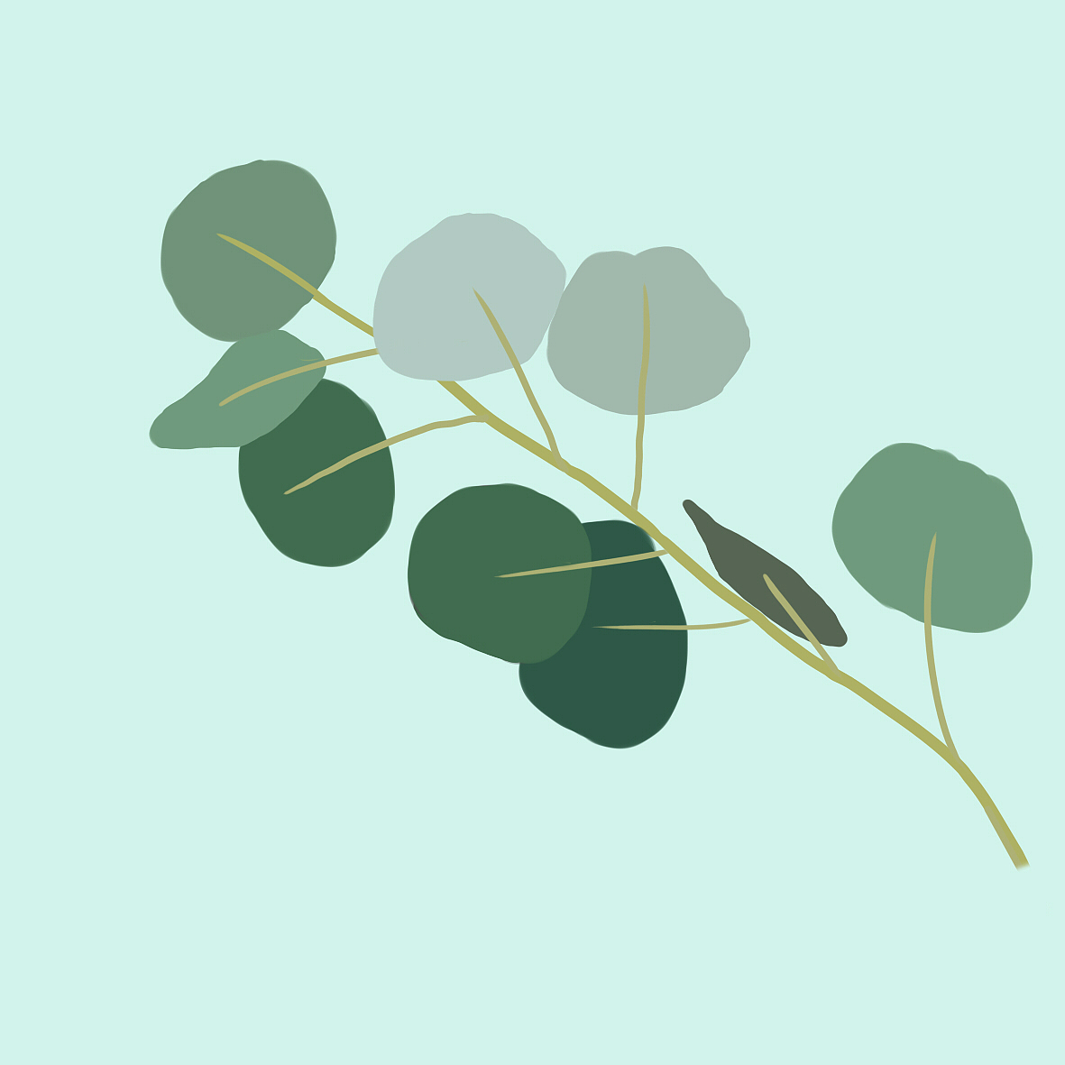 ins風植物扁平風練習（圖ZMjAyMzgwMDcy） - 創(chuàng)作習作 - 站酷設計師烏龍西柚子原創(chuàng)素材 - 站酷ZCOOL