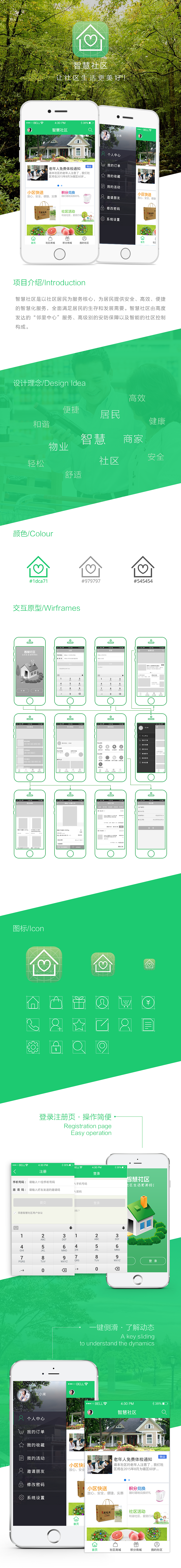智慧社区（图ZMzQyMDk1NTY=） - APP界面 - 站酷设计师宁心儿原创素材 - 站酷ZCOOL