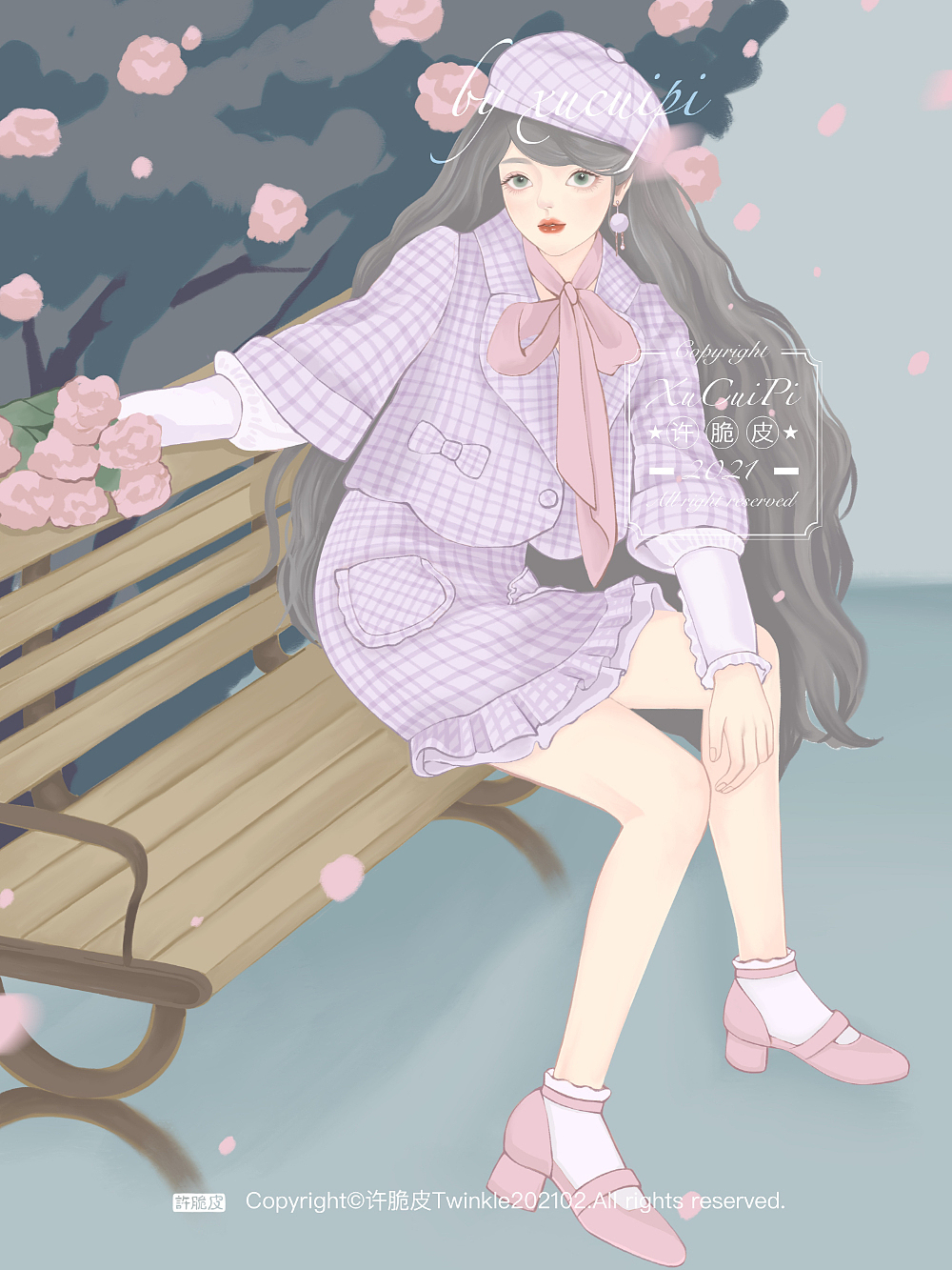 少女系-2月那些画（图ZMjQ0NTI5ODIw） - 创作习作 - 站酷设计师许脆皮原创素材 - 站酷ZCOOL