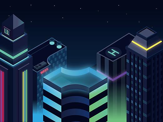 城市插画（个人主页-ZNDE0MzUyNjg=） - 创作习作 - 站酷设计师香蕉你的不娜娜i原创素材 - 站酷ZCOOL