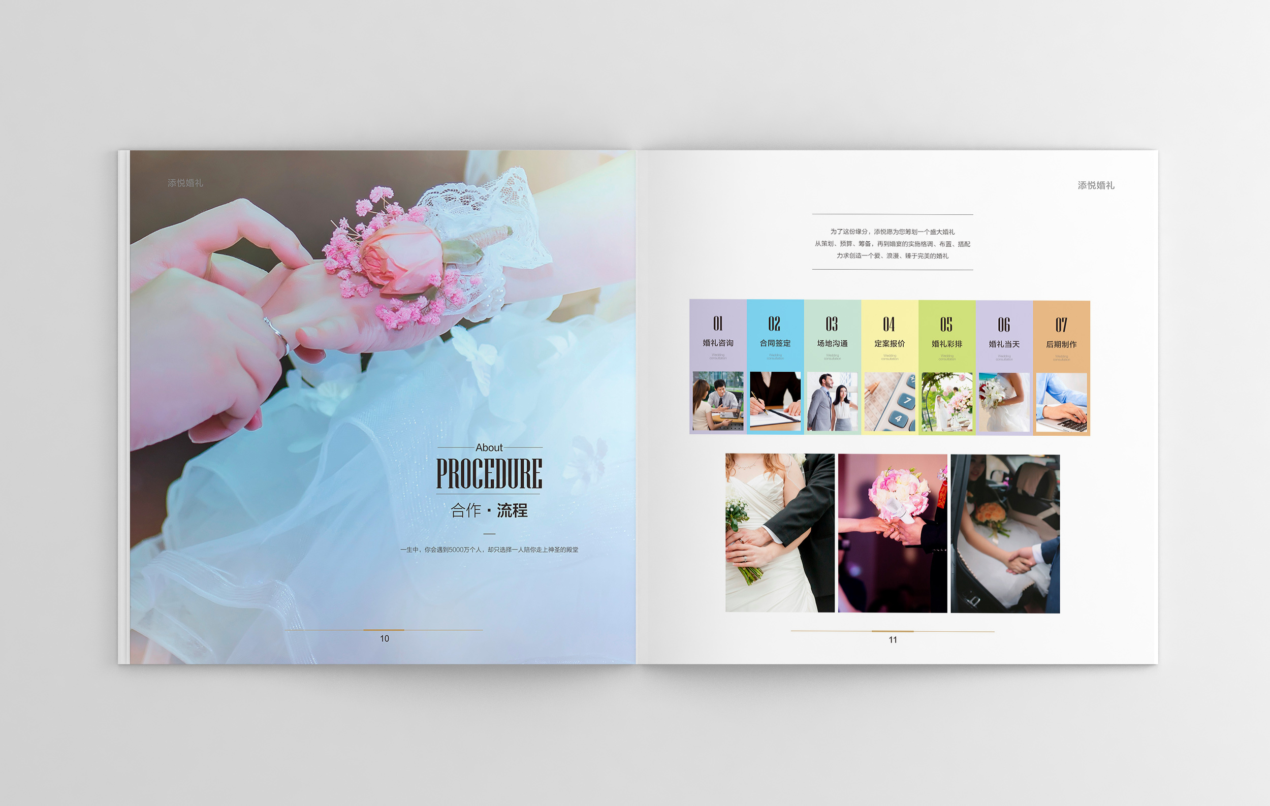 一希品牌设计-添悦婚礼宣传册画册设计