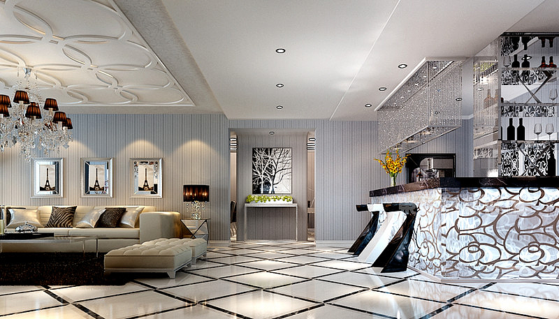 玄关效果图-现代简约