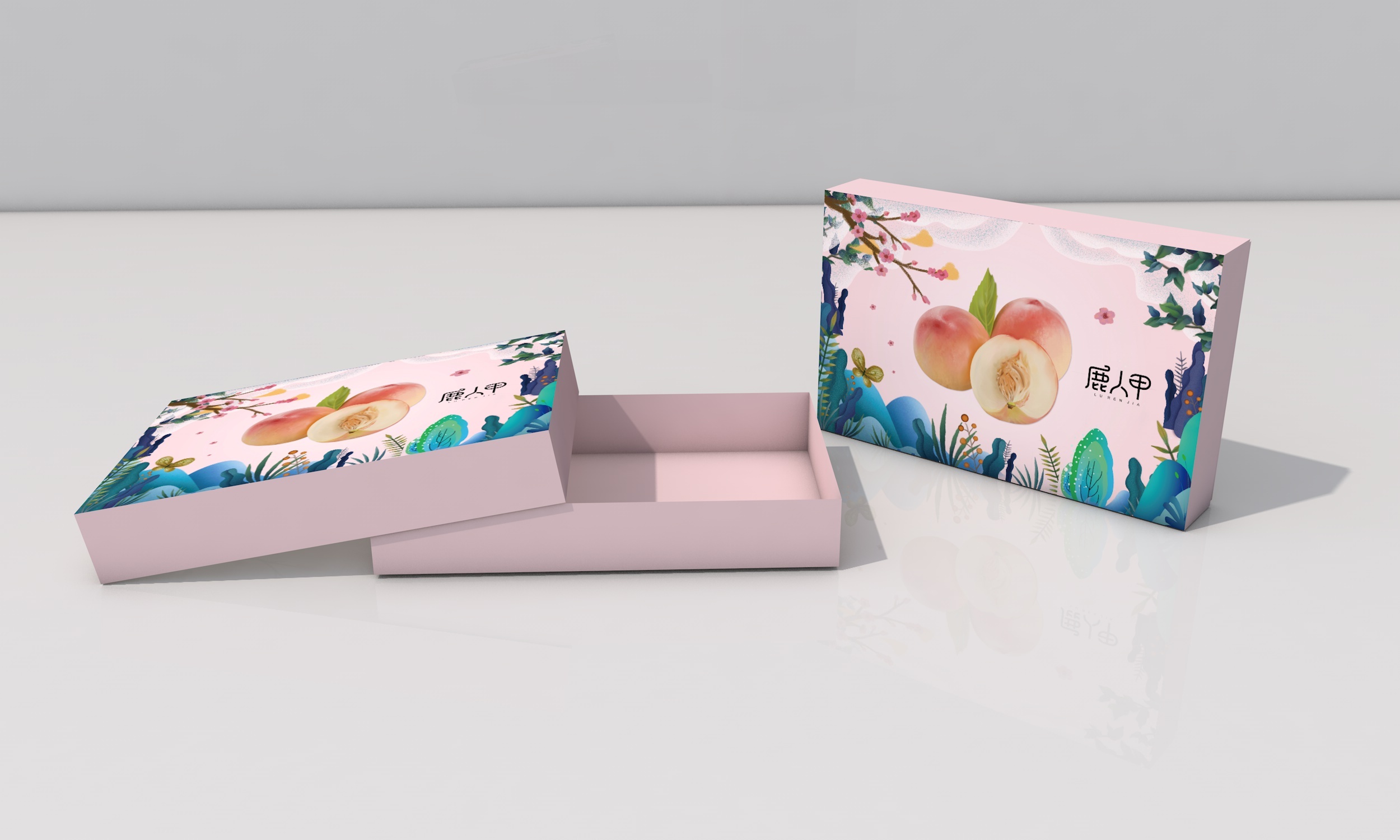 水蜜桃水果通用包装盒,水果包装盒,超市食品包装盒