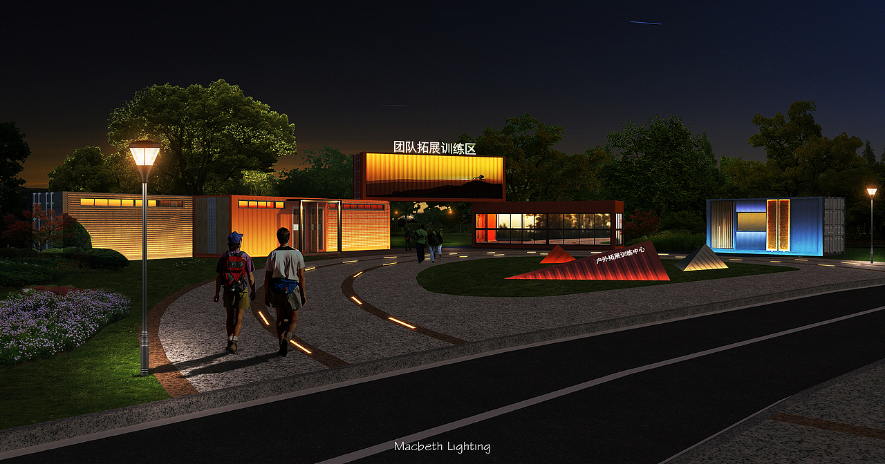 太湖附近的郊野公园-夜景灯光设计