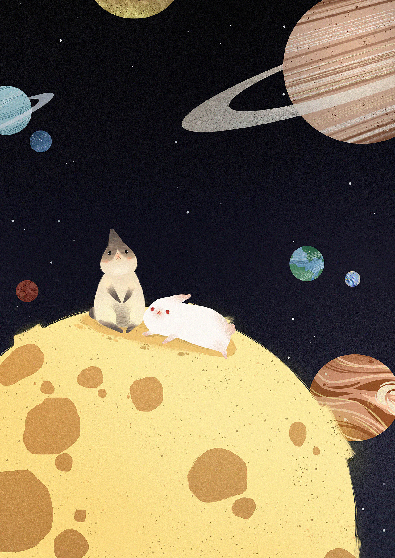 星辰大海和胡蘿卜（圖ZMjAwNzY4Nzg4） - 兒童插畫 - 站酷設(shè)計(jì)師兔兔辣么原創(chuàng)素材 - 站酷ZCOOL