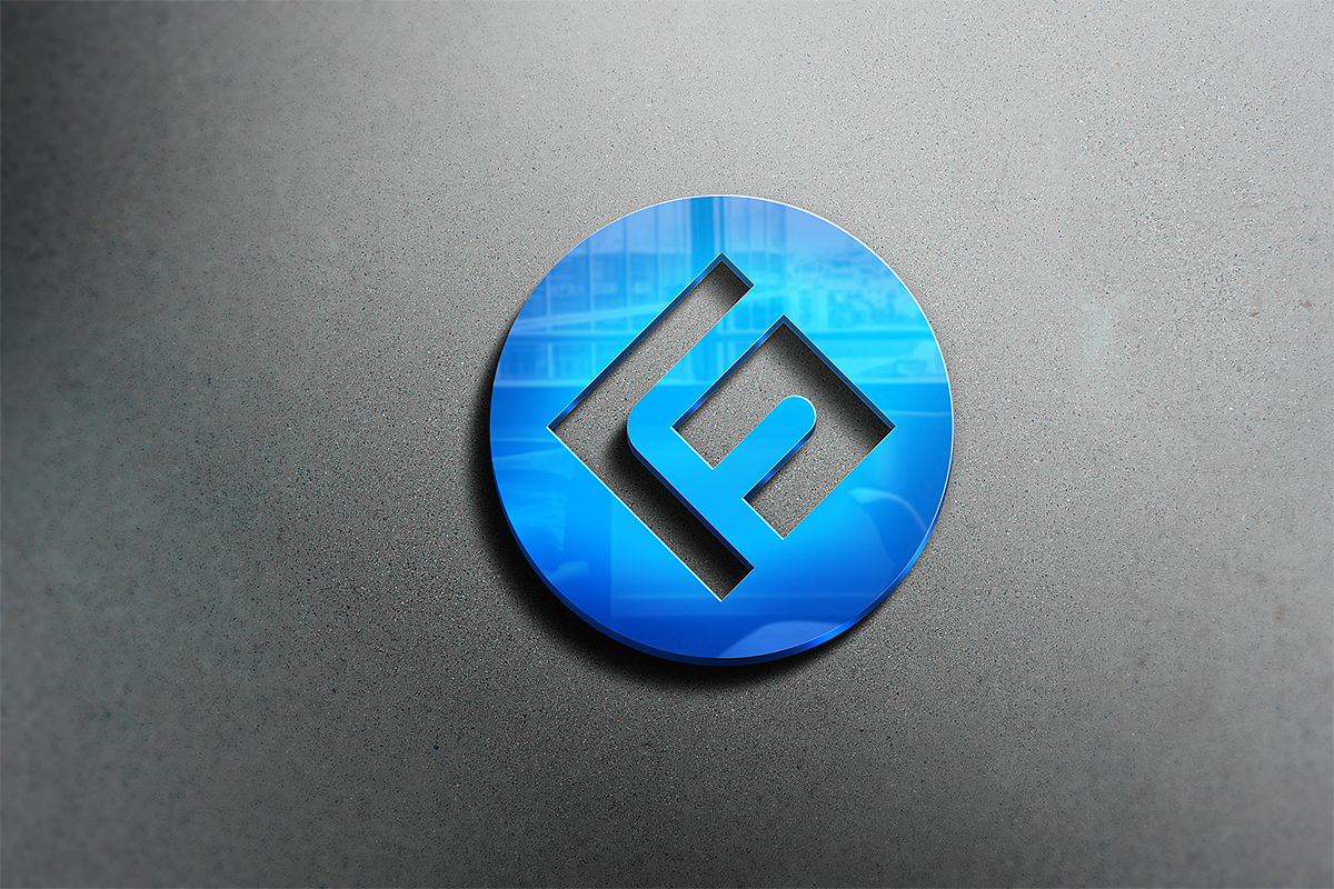 带有玻璃效果的徽标样机原创logo(飞机稿)