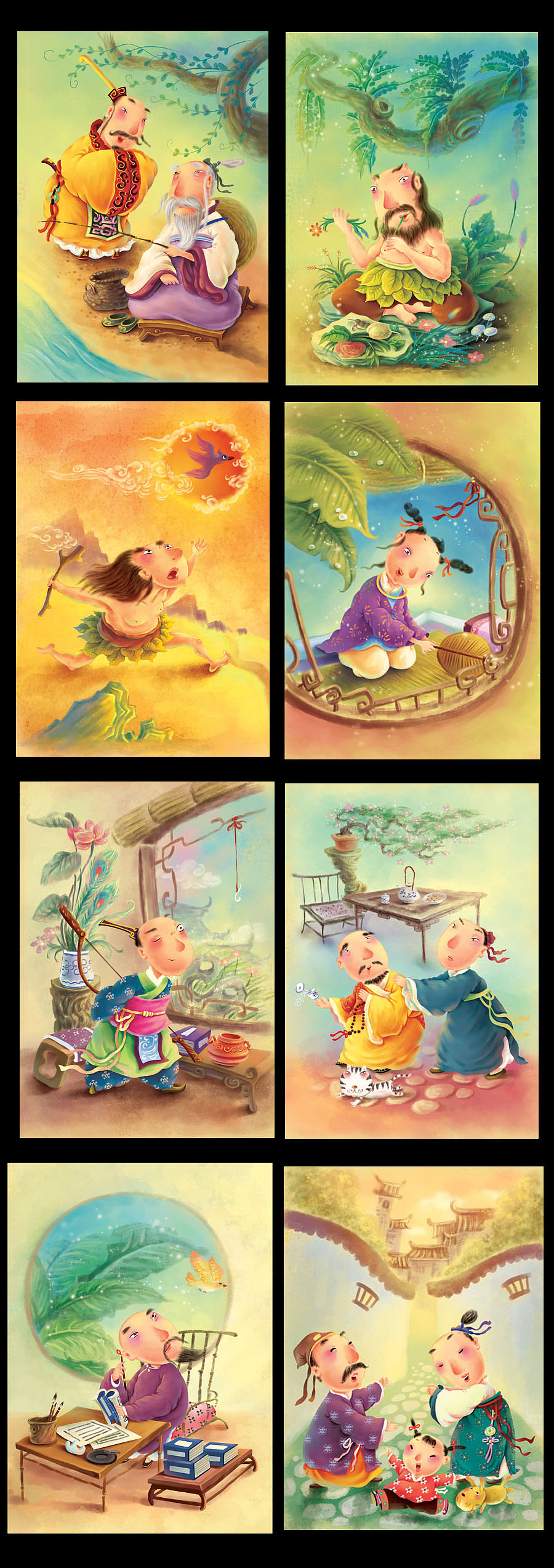 国学插画~~民俗风~~（图ZMjA2NzM3OTY=） - 儿童插画 - 站酷设计师joycekenshin原创素材 - 站酷ZCOOL